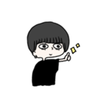 黒髪ショートちゃん（個別スタンプ：3）