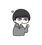黒髪ショートちゃん（個別スタンプ：8）