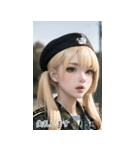 JPN 金髪軍人の少女（個別スタンプ：4）