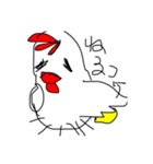 落書き、ニワトリとヒヨコ（個別スタンプ：19）
