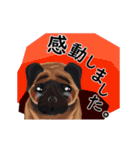 【動く】パグ犬のももすけ（個別スタンプ：7）