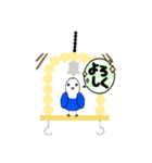 モノクロインコ15（個別スタンプ：1）