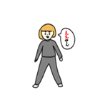 金髪おかっぱさん アルファベットVer.（個別スタンプ：1）