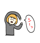 金髪おかっぱさん アルファベットVer.（個別スタンプ：3）