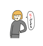 金髪おかっぱさん アルファベットVer.（個別スタンプ：4）