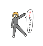 金髪おかっぱさん アルファベットVer.（個別スタンプ：11）