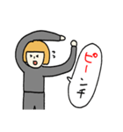 金髪おかっぱさん アルファベットVer.（個別スタンプ：16）