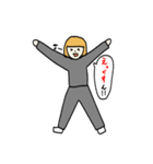 金髪おかっぱさん アルファベットVer.（個別スタンプ：24）