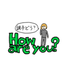 金髪おかっぱさん アルファベットVer.（個別スタンプ：30）