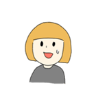 金髪おかっぱさん アルファベットVer.（個別スタンプ：33）