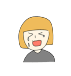 金髪おかっぱさん アルファベットVer.（個別スタンプ：36）