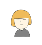 金髪おかっぱさん アルファベットVer.（個別スタンプ：40）