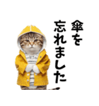 大人の敬語♡レインコートねこ 梅雨と夏（個別スタンプ：13）