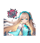 ブロンドターコイズロリータガール（個別スタンプ：8）