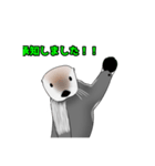 らっこがかわいいスタンプ（個別スタンプ：3）