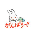 かめとうさぎのがんばれトーク（個別スタンプ：3）