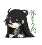 少女の対応スタンプ:リメイク（個別スタンプ：6）