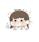 ウルフカット女の子（個別スタンプ：7）