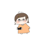 ウルフカット女の子（個別スタンプ：10）