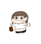 ウルフカット女の子（個別スタンプ：11）