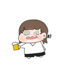 ウルフカット女の子（個別スタンプ：12）