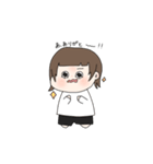 ウルフカット女の子（個別スタンプ：17）