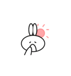 白いうさぎ！！【だるだるリアクション】（個別スタンプ：1）