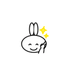 白いうさぎ！！【だるだるリアクション】（個別スタンプ：3）