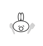 白いうさぎ！！【だるだるリアクション】（個別スタンプ：15）