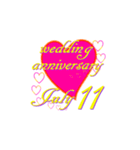 ♥️ポップアップ♥️結婚記念日7月1～15日（個別スタンプ：11）