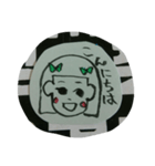 女の子挨拶スタンプ（個別スタンプ：1）
