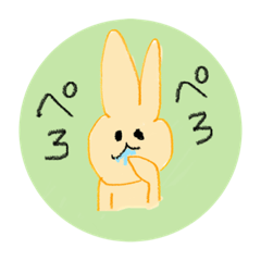 [LINEスタンプ] 柔軟にシンプルな干支（うさぎ年）