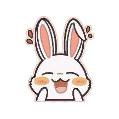 [LINEスタンプ] うさぎぴょんぴょこ