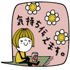 [LINEスタンプ] mottoの大人ぱっつんボブ♡気持ち伝える2