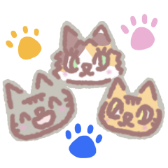 [LINEスタンプ] みけねこ あんみつちゃんの おともだち