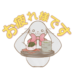 [LINEスタンプ] だるまうさぎ①