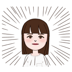 [LINEスタンプ] 女の子のシンプルスタンプ♪