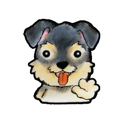 [LINEスタンプ] 犬 シュナウザー