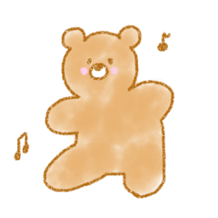 [LINEスタンプ] ふわふわくまちゃん♡