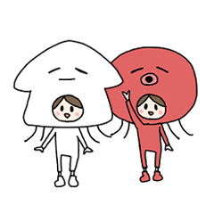 [LINEスタンプ] いかたこちゃん