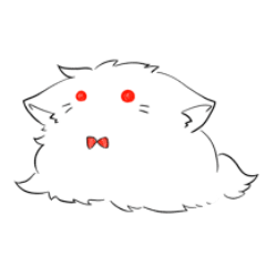 [LINEスタンプ] しろもふわたねこ