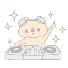 [LINEスタンプ] DJ・クラブ・パーティ用 くまさんスタンプ