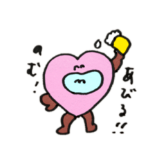 [LINEスタンプ] 酒豪のハートくん。日常。