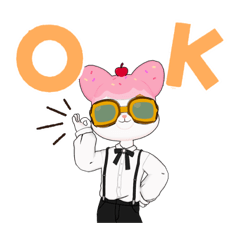 [LINEスタンプ] イケてるねこ娘