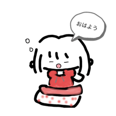 [LINEスタンプ] ごきげんな ヘアーパッツンガール！