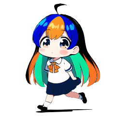 [LINEスタンプ] AIイラストSNS公式キャラ ぴくたーちゃん