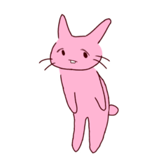 [LINEスタンプ] ぴんくのうさぎだ ！