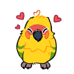 [LINEスタンプ] 【もふっとあにまる】コガネメキシコインコ