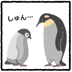 [LINEスタンプ] シンプルでクールなペンギンスタンプの画像（メイン）