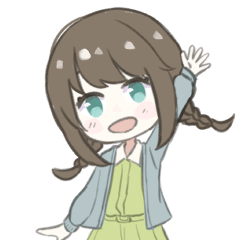 [LINEスタンプ] ツインフィッシュボーンの女の子